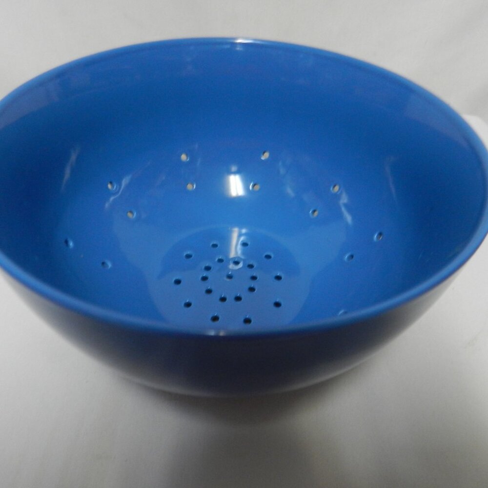 TAG colander strainer bowl ceramic insert blue Dishwasher Safe 4.5" x 8"